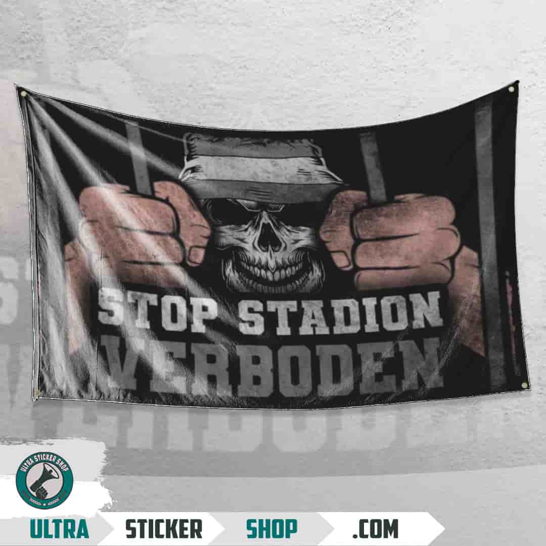 Stop stadion verboden Vlag
