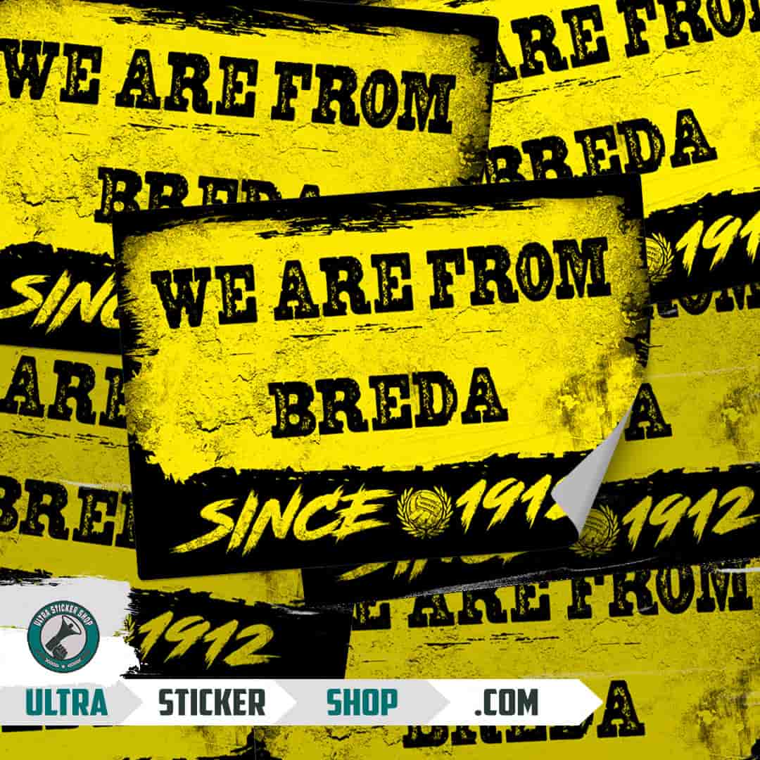 We are from Breda since 1912 Stickers