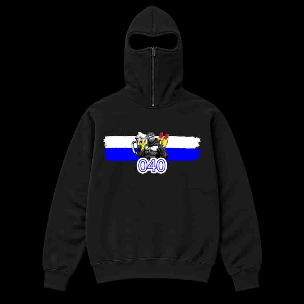 (Blauw-wit) 040 Ninja Hoodie