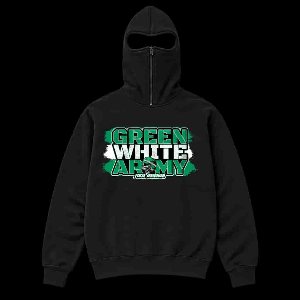 Green white army Ninja Hoodie