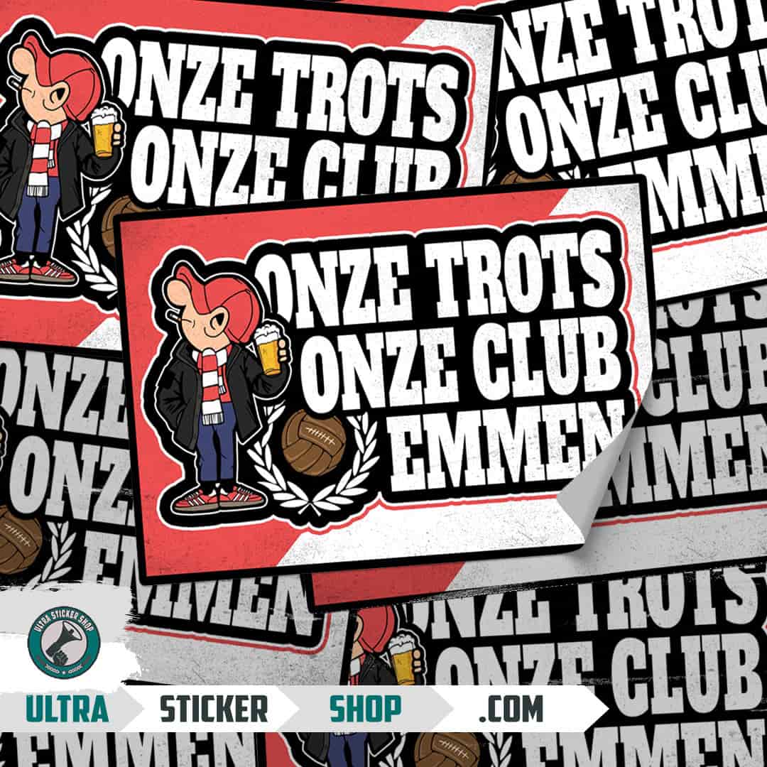 onze trots onze club Emmen Stickers