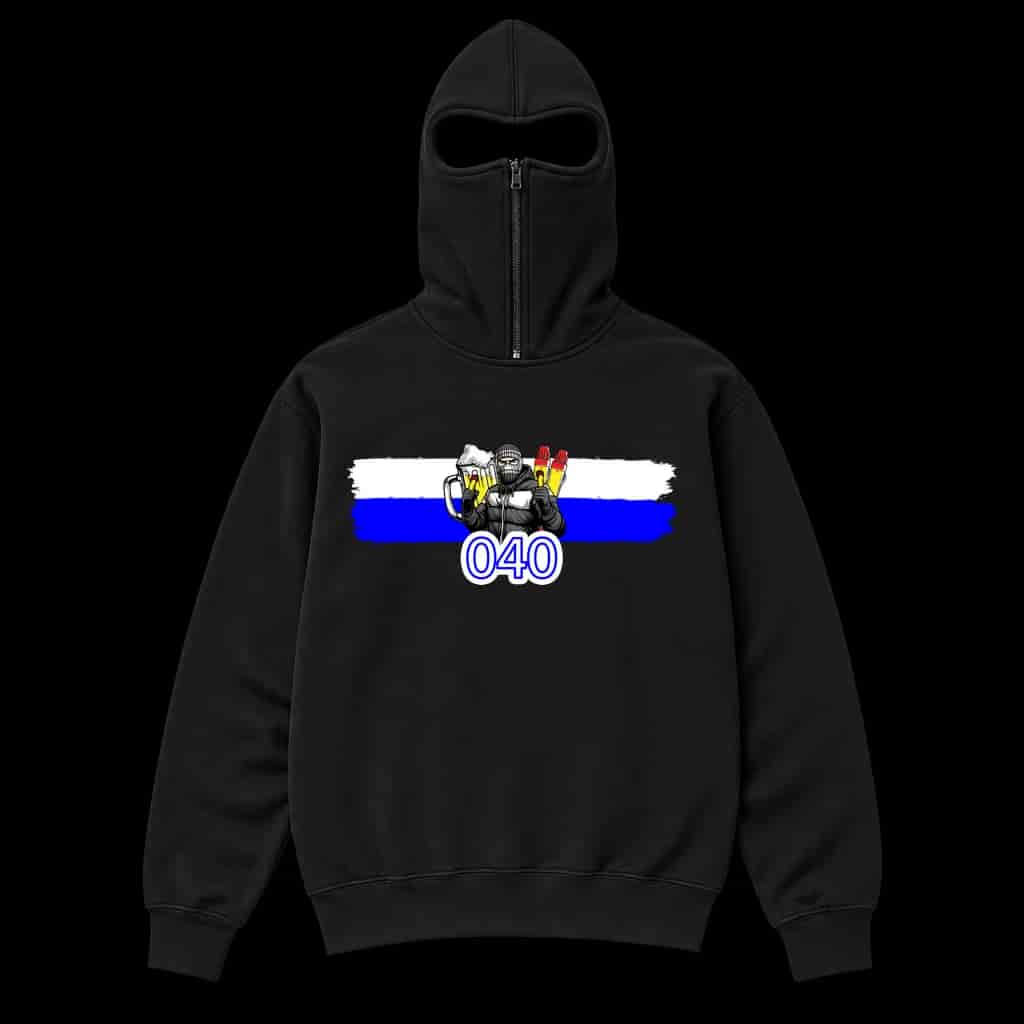(Blauw-wit) 040 Ninja Hoodie