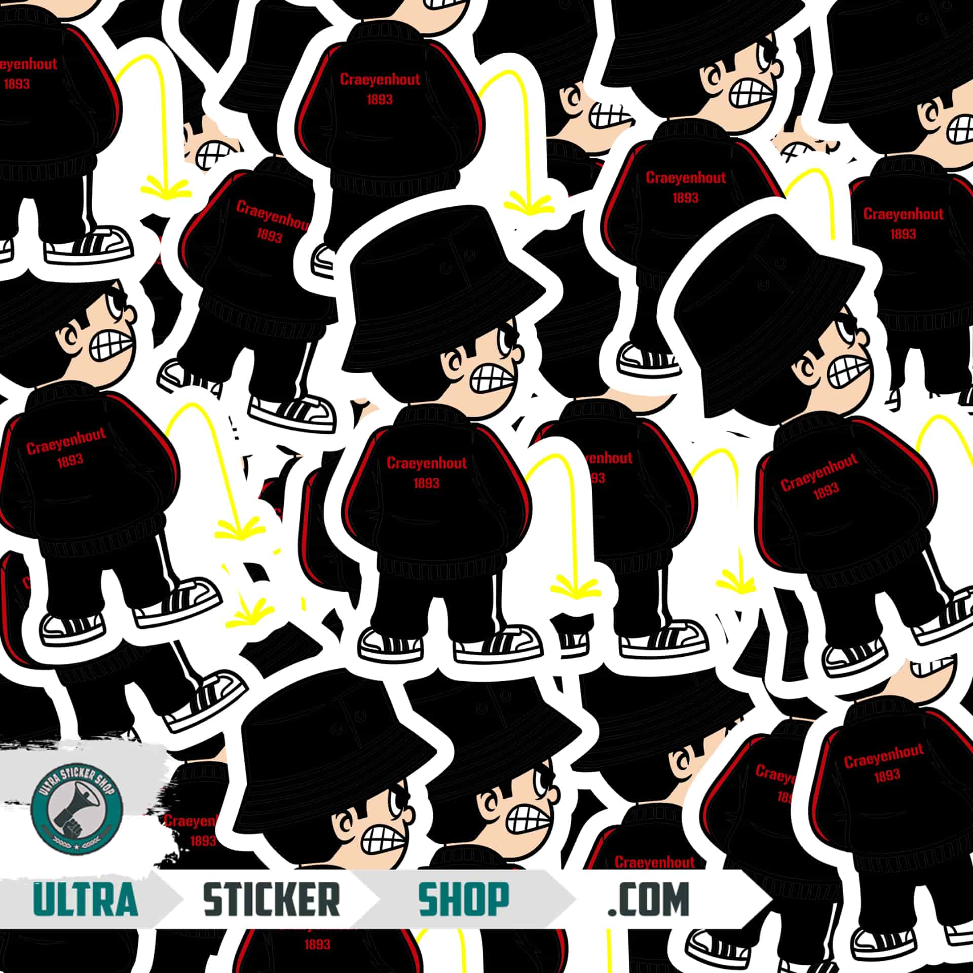 Craeyenhout 1893 Pee Kid Stickers