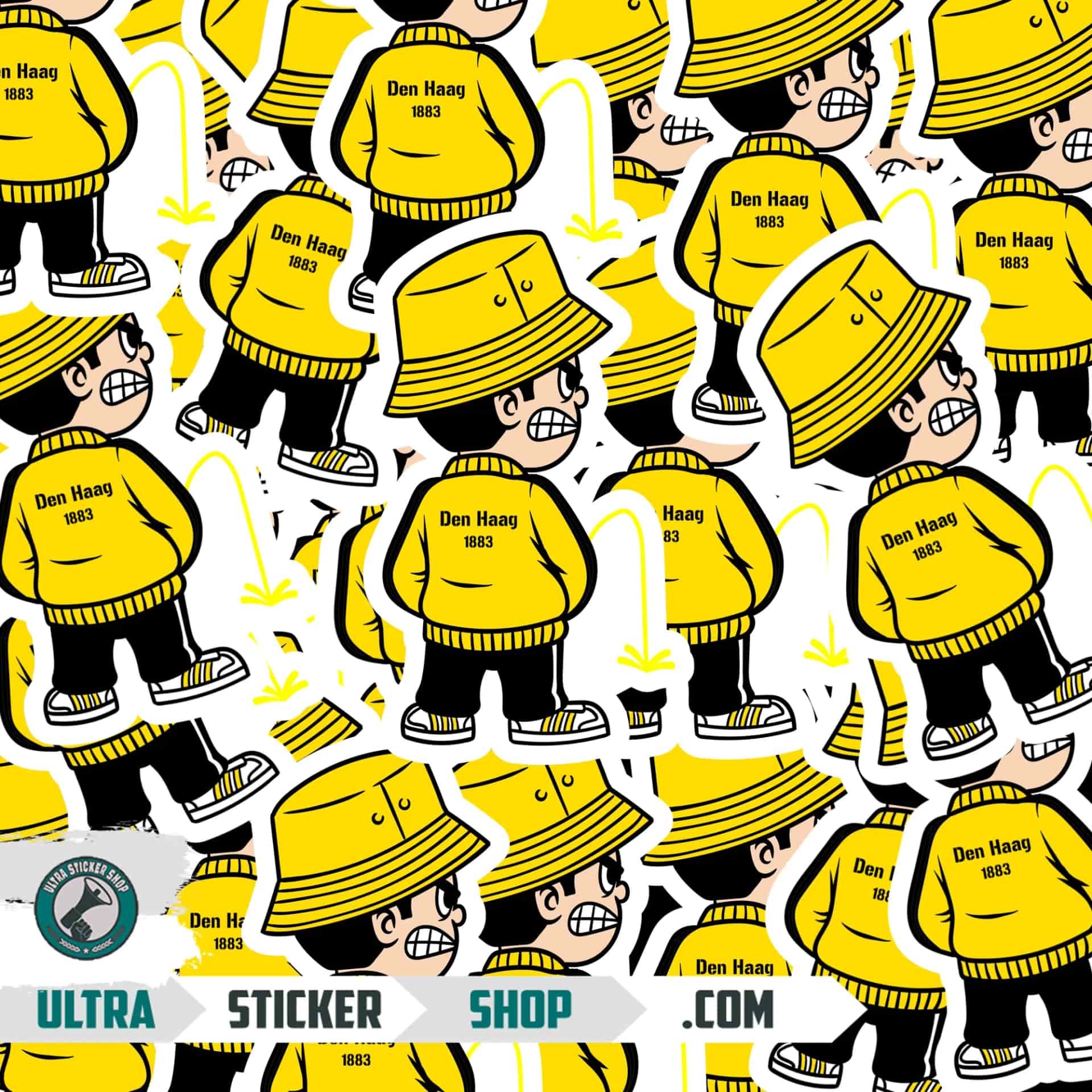 Den Haag 1883 Pee Kid Stickers