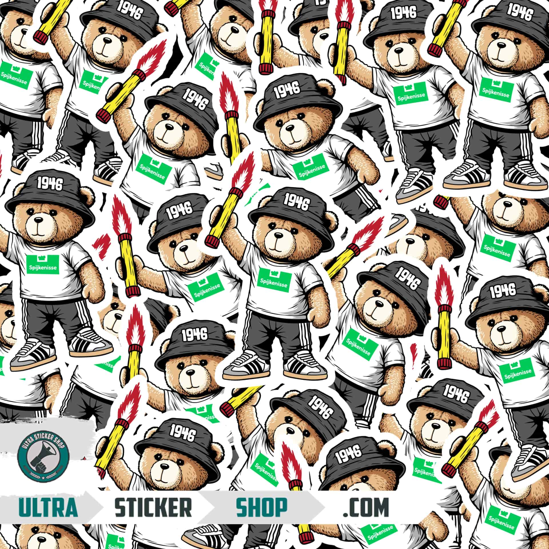 Spijkenisse 1946 bear Stickers