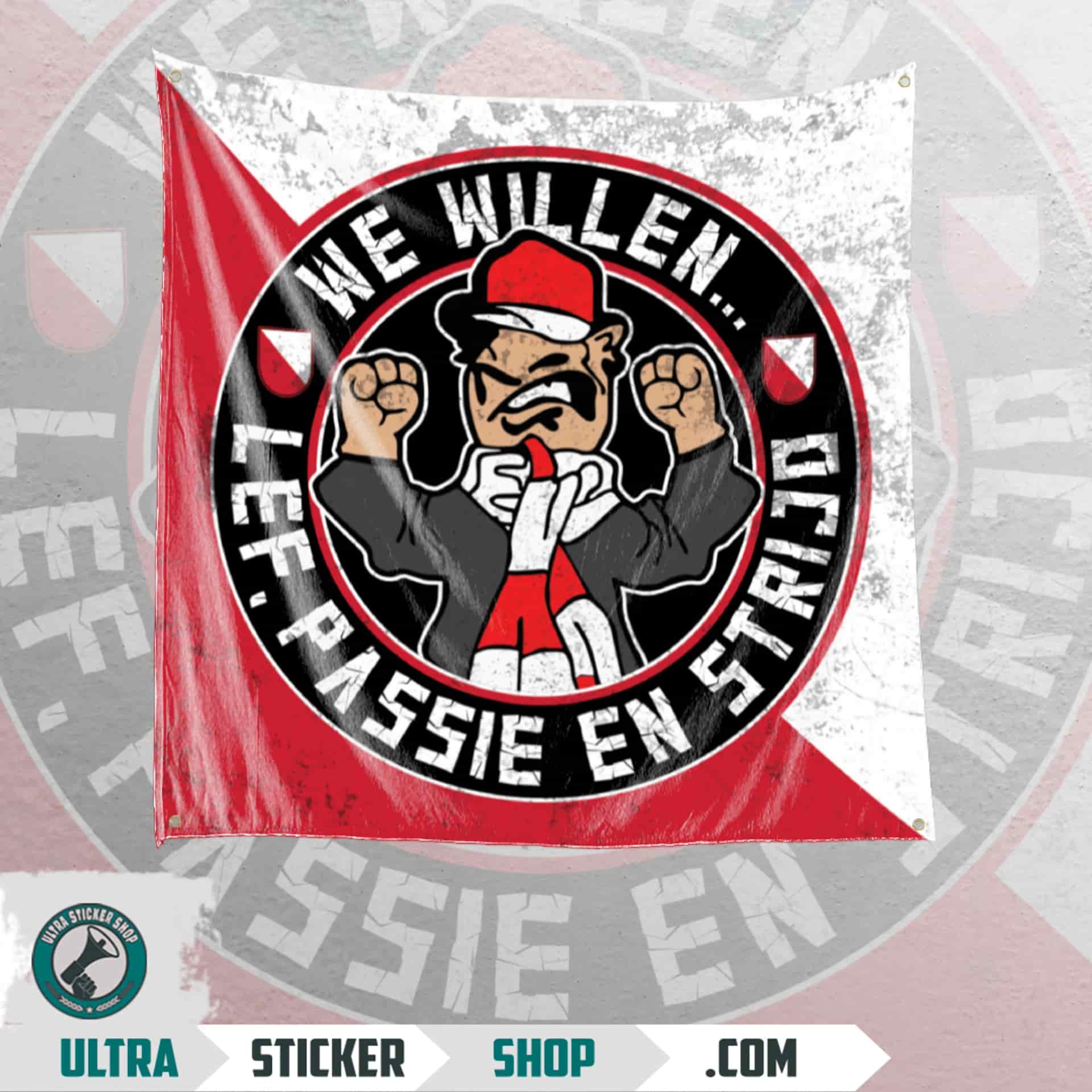 We willen.. lef, passie en strijd Vlag