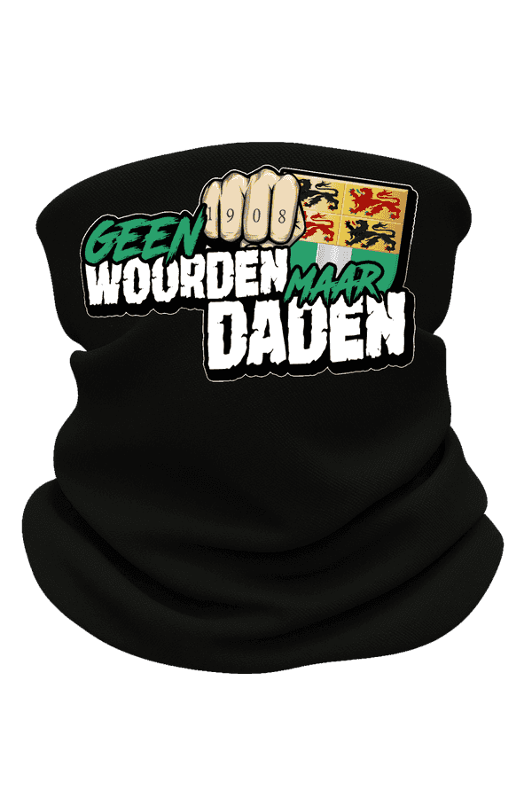 Geen woorden maar daden Nekwarmer