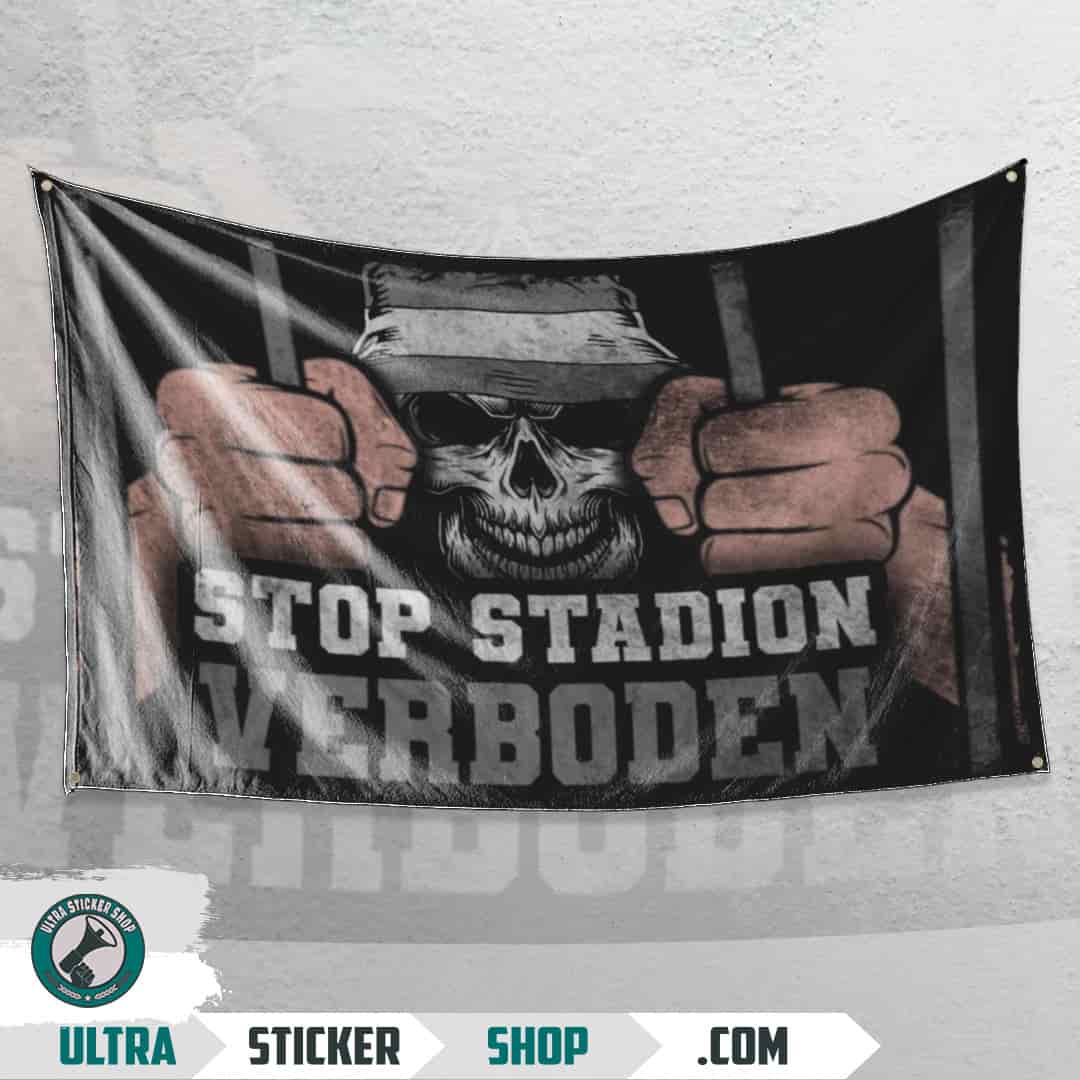 Stop stadion verboden Vlag