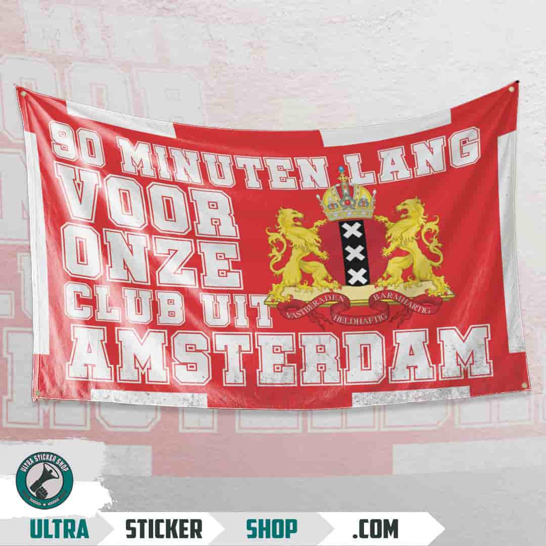 90 Minuten lang voor onze club uit Amsterdam Vlag