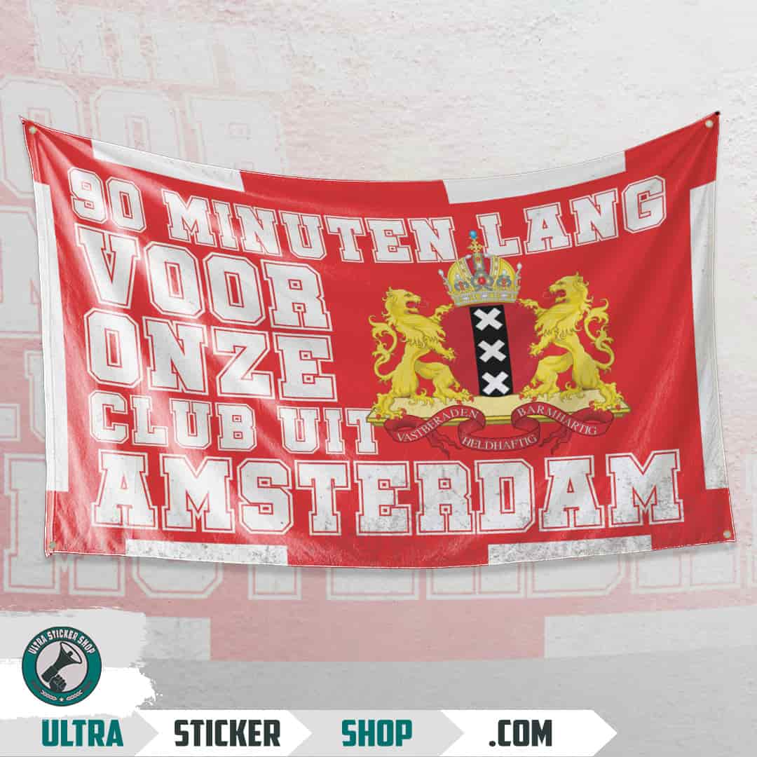 90 Minuten lang voor onze club uit Amsterdam Vlag