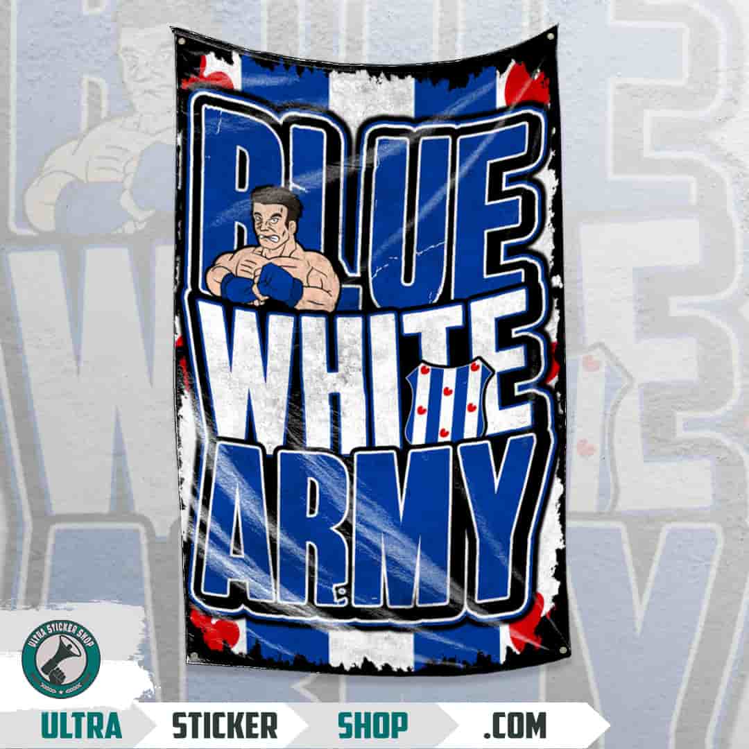 Blue white army Vlag