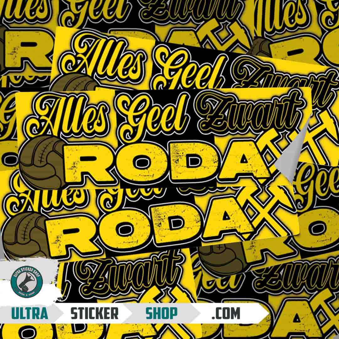 Alles geel zwart Roda Stickers