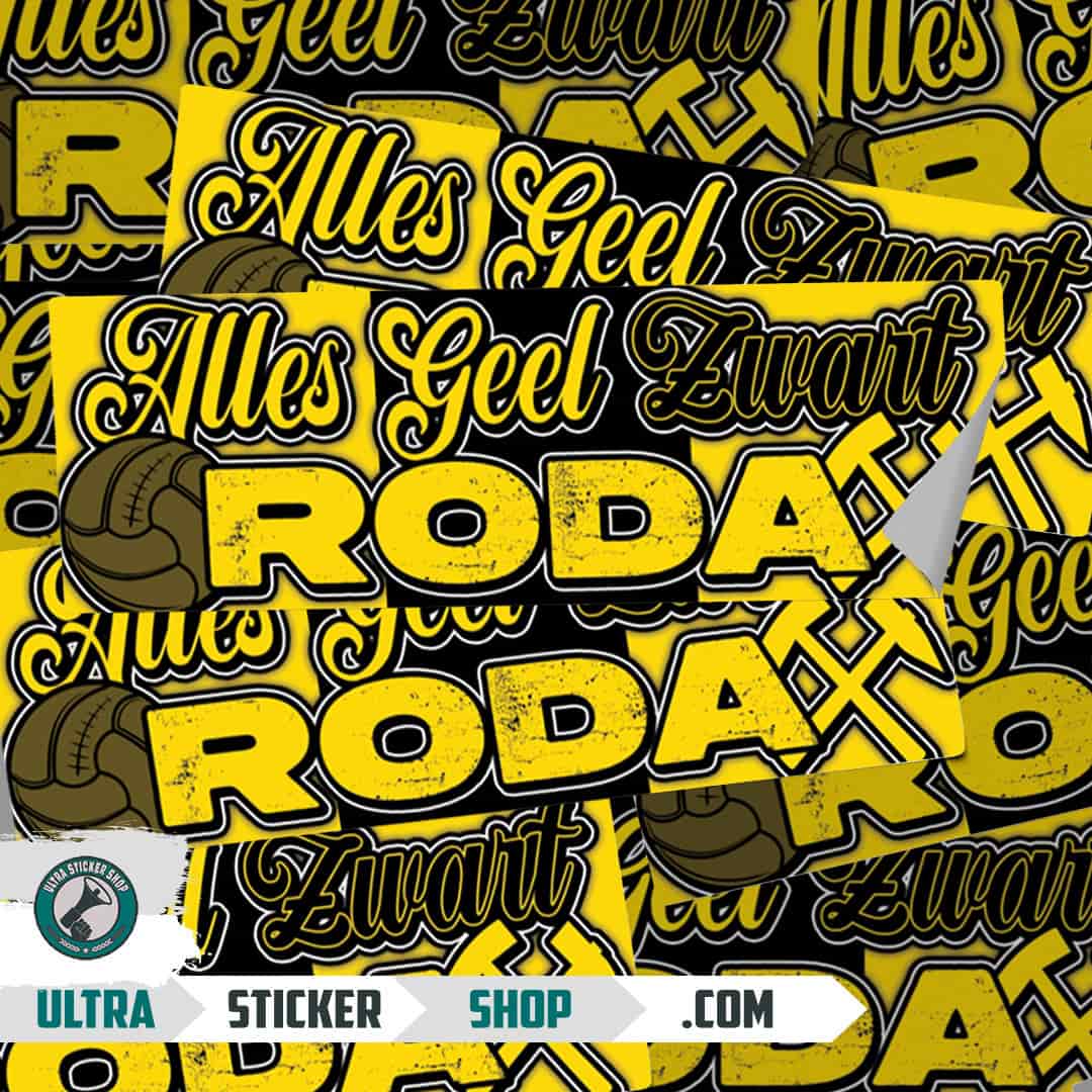 Alles geel zwart Roda Stickers