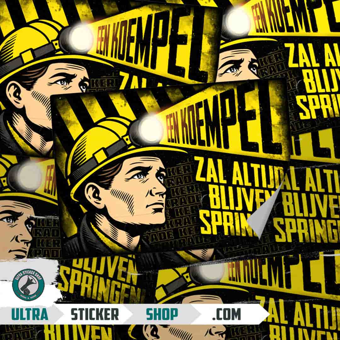 Een koempel zal altijd blijven springen Stickers