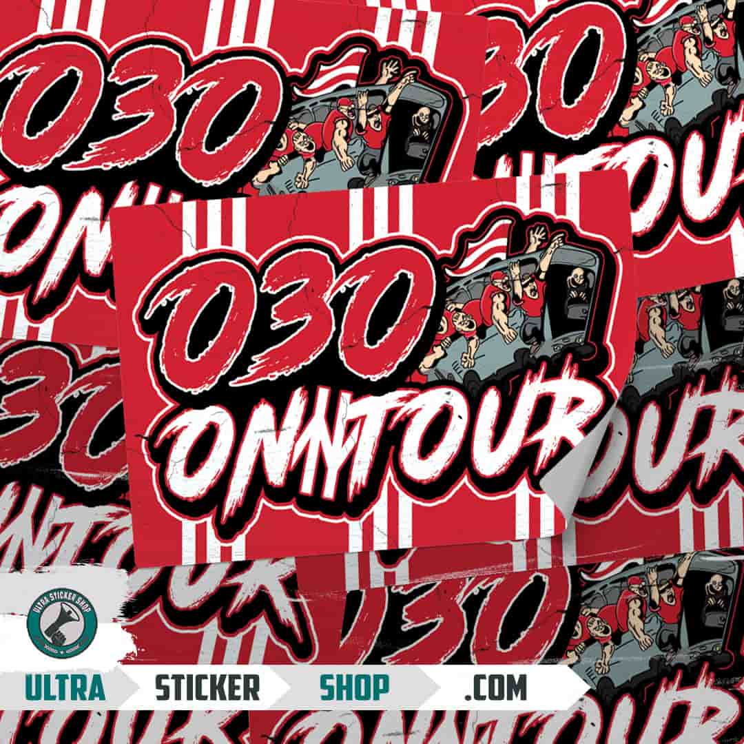 030 on tour Stickers