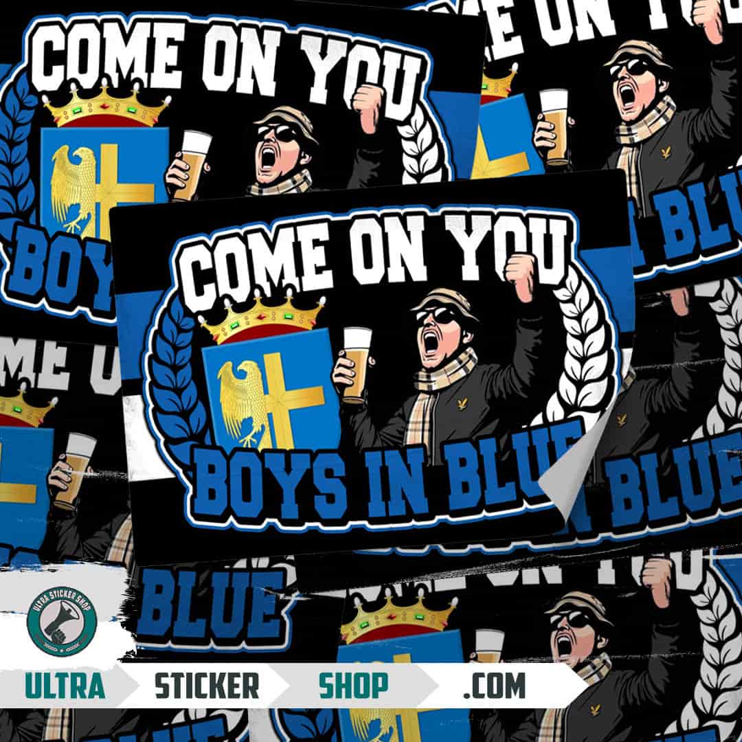 Come on you boys in blue Stickers