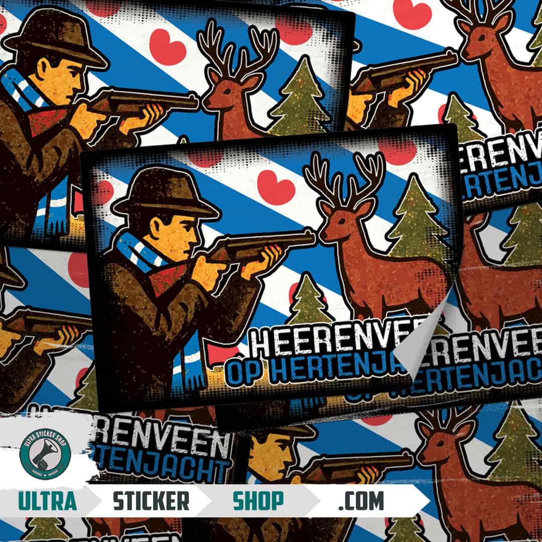 Heerenveen op hertenjacht Stickers