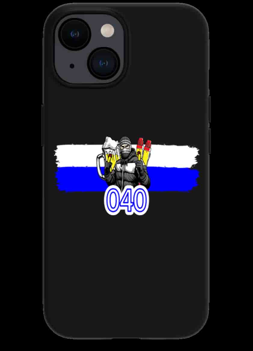 (Blauw-wit) 040 iPhone hoes