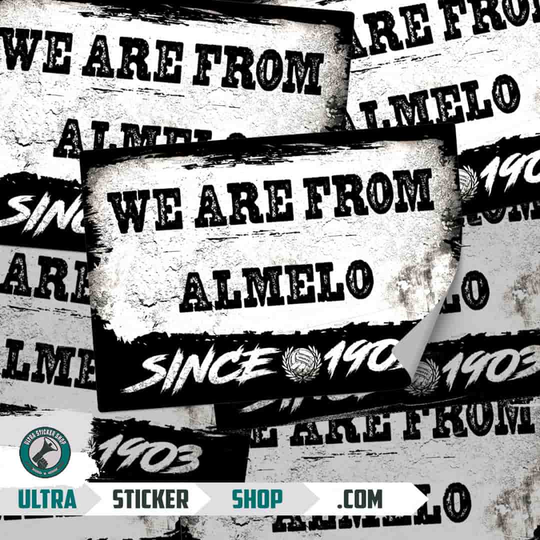 We are from Almelo since 1903 Stickers