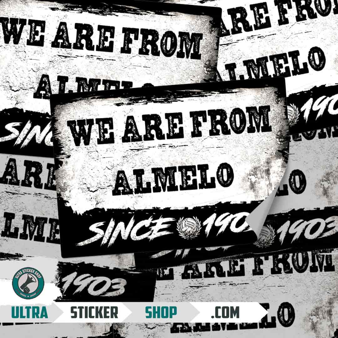 We are from Almelo since 1903 Stickers