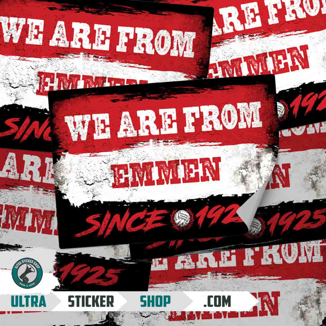 We are from Emmen since 1925 Stickers