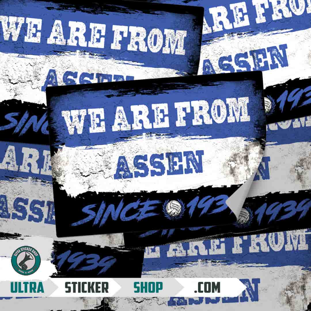 We are from Assen since 1939 Stickers