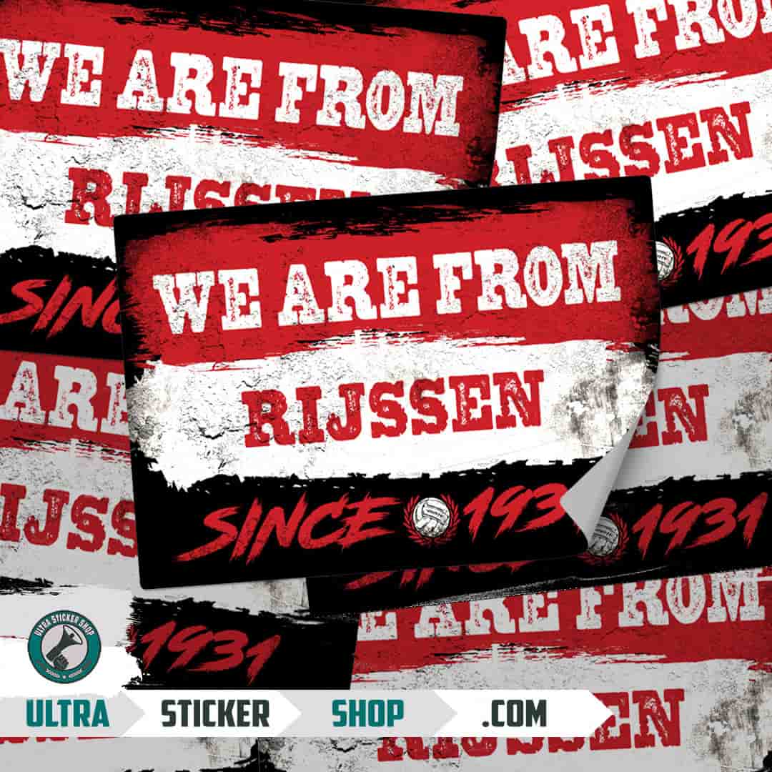 We are from Rijssen since 1931 Stickers