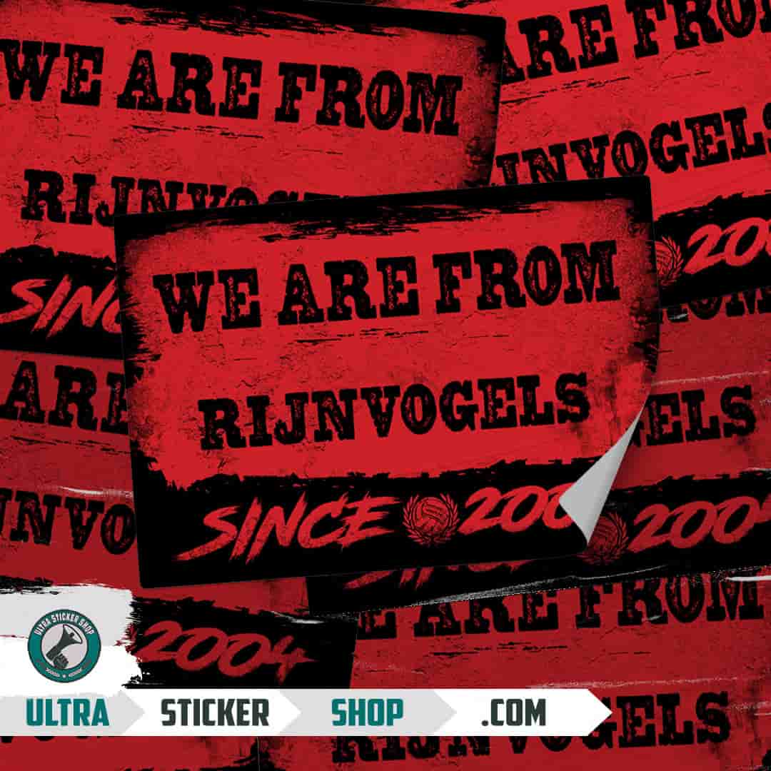 We are from Rijnvogels since 2004 Stickers