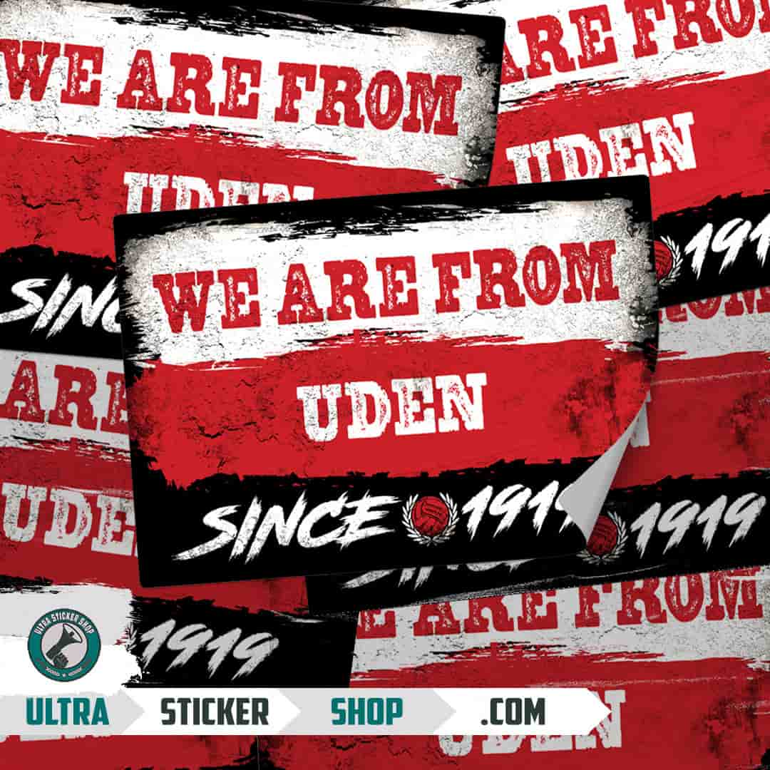 We are from Uden since 1919 Stickers