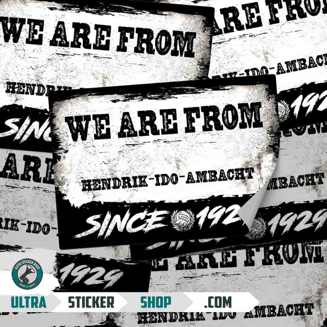 We are from Hendrik-Ido-Ambacht since 1929 Stickers