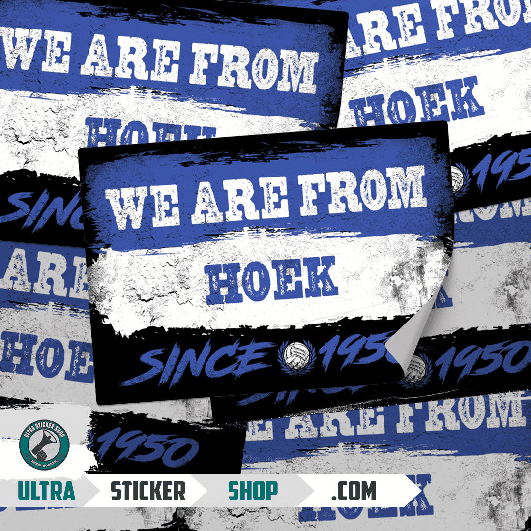 we are from hoek since 1950 Stickers