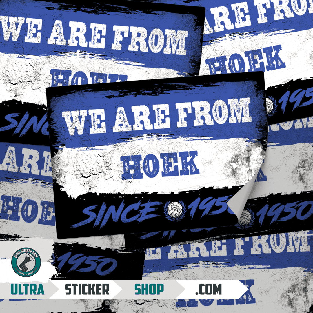 we are from hoek since 1950 Stickers