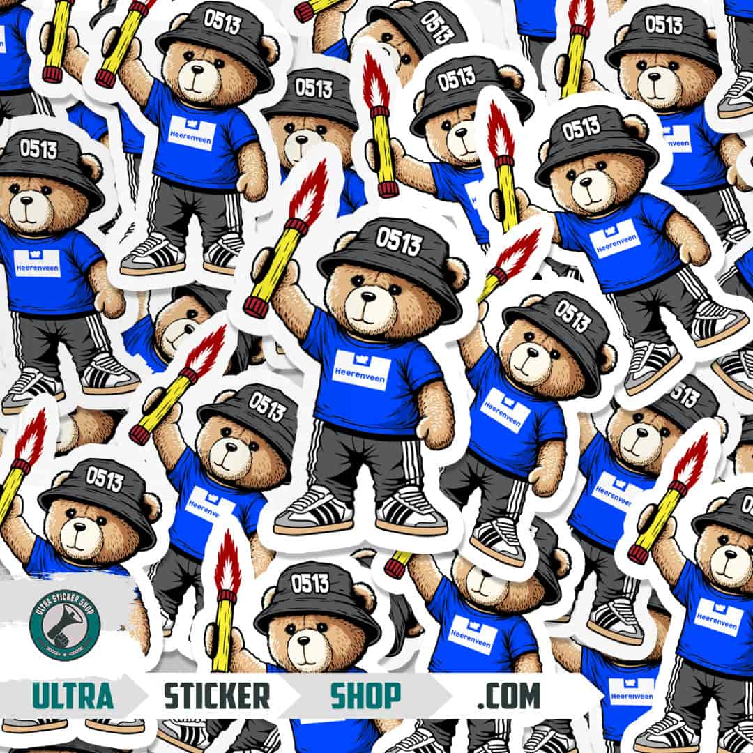 Heerenveen 0513 bear Stickers