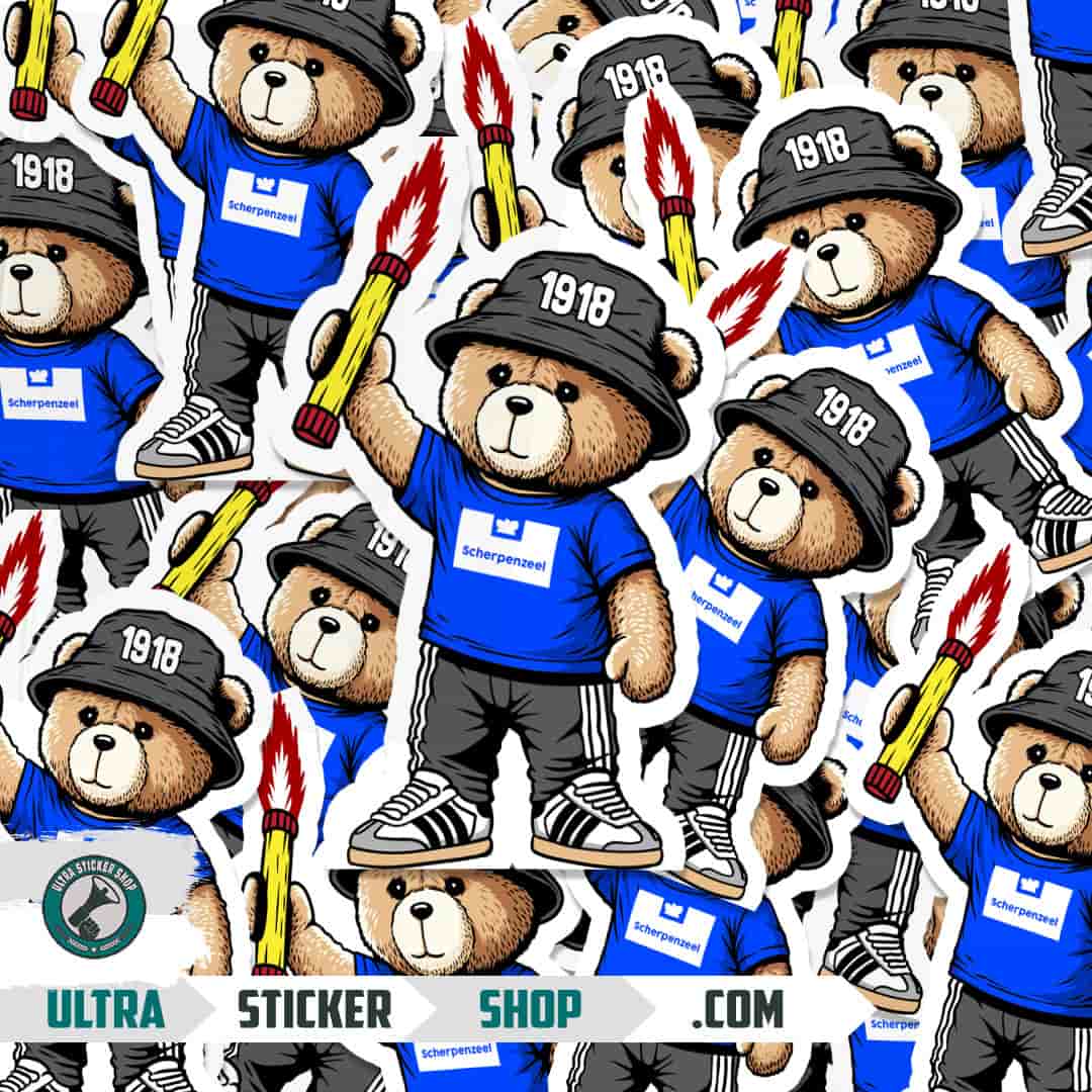Scherpenzeel 1918 bear Stickers