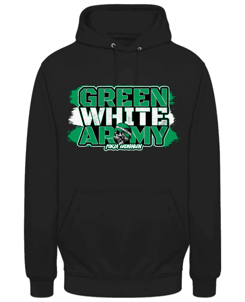 Green white army Hoodie