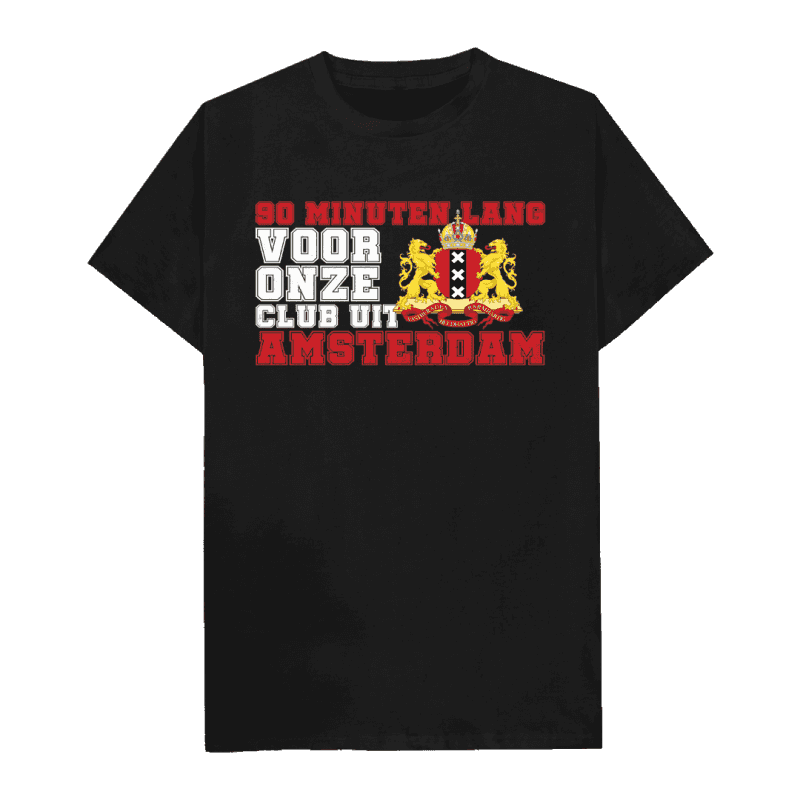 90 Minuten lang voor onze club uit Amsterdam T-shirt