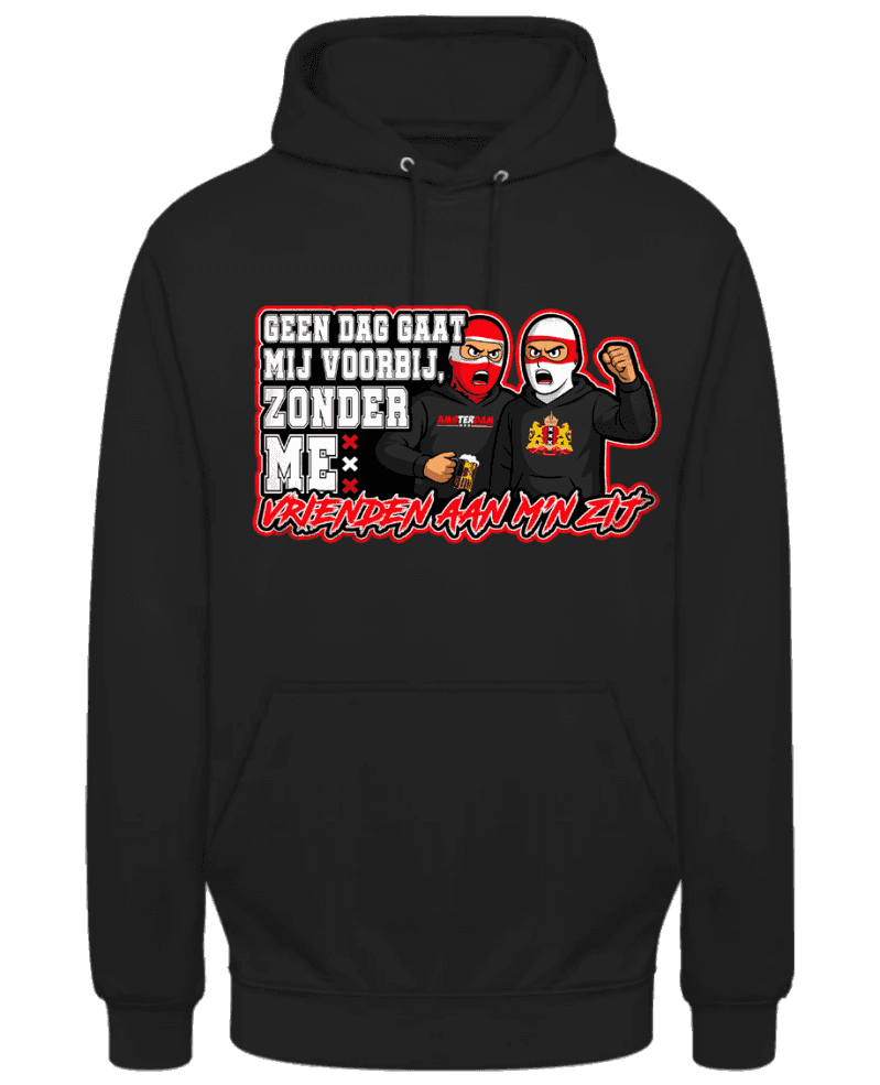 Geen dag gaat mij voorbij zonder me vrienden aan m'n zij Hoodie
