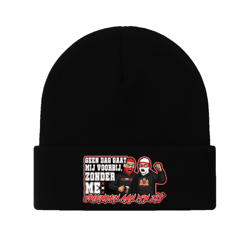 Geen dag gaat mij voorbij zonder me vrienden aan m'n zij Beanie