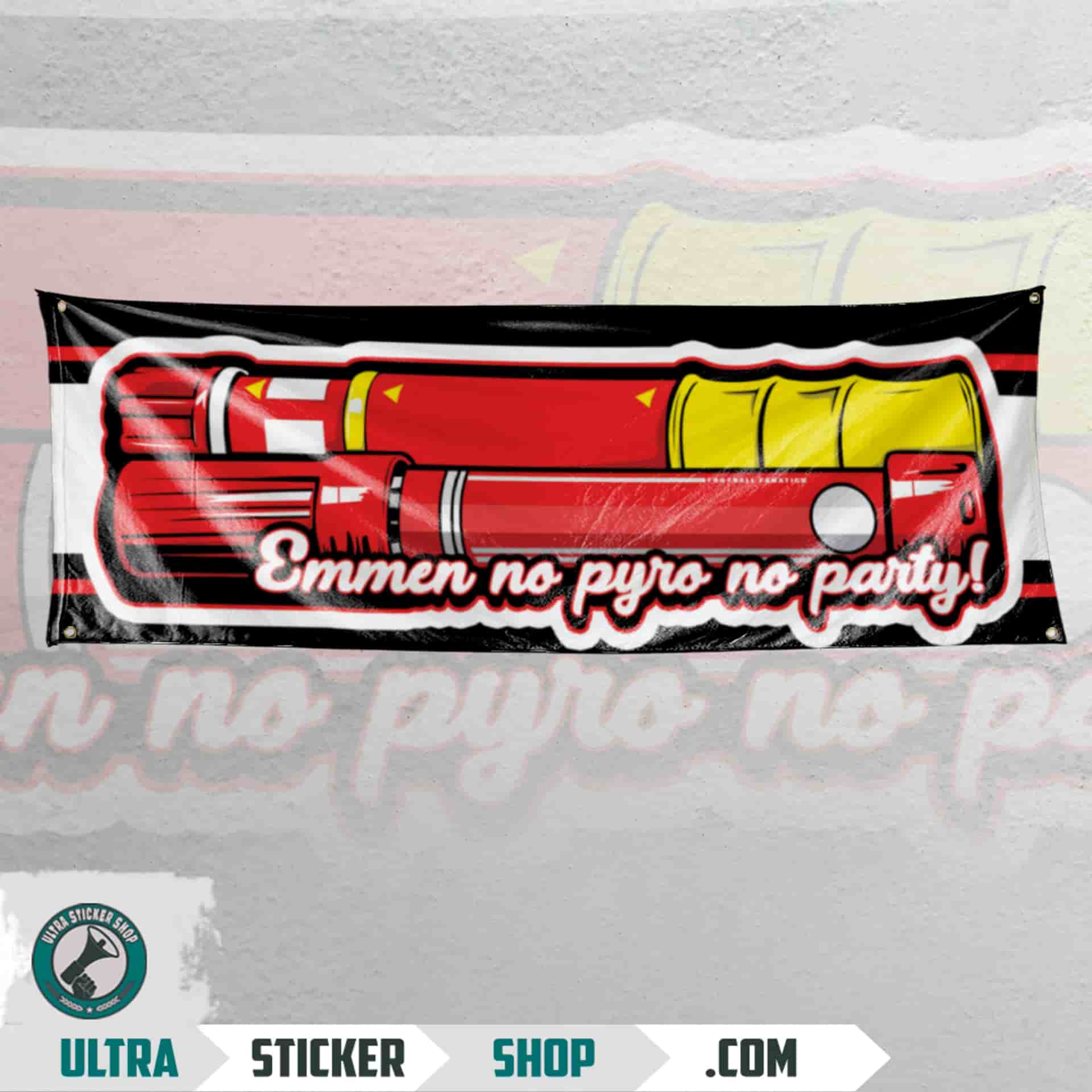 Emmen no pyro no party Vlag