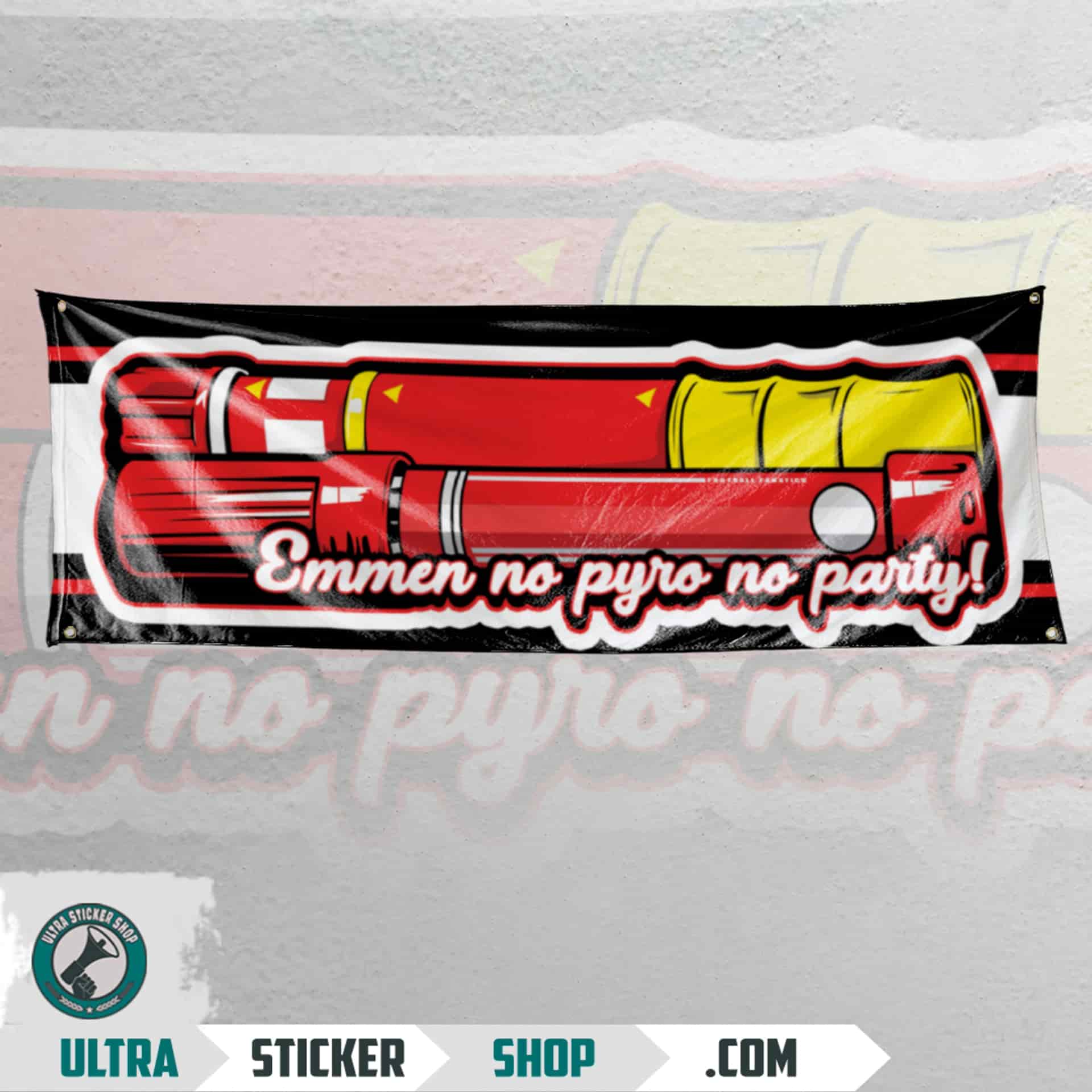 Emmen no pyro no party Vlag