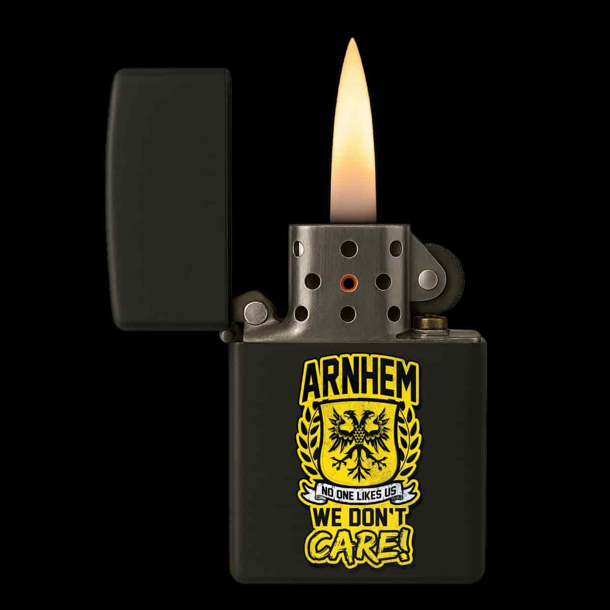 Arnhem no one likes us we don't care! Aansteker