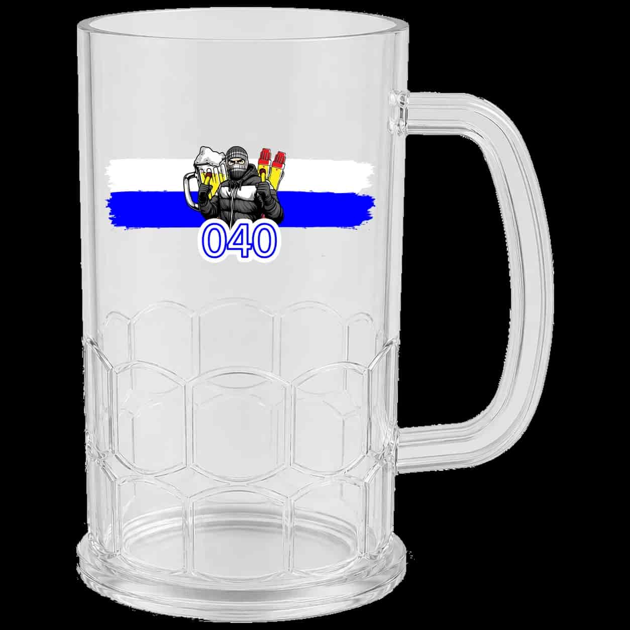 (Blauw-wit) 040 Bierpul