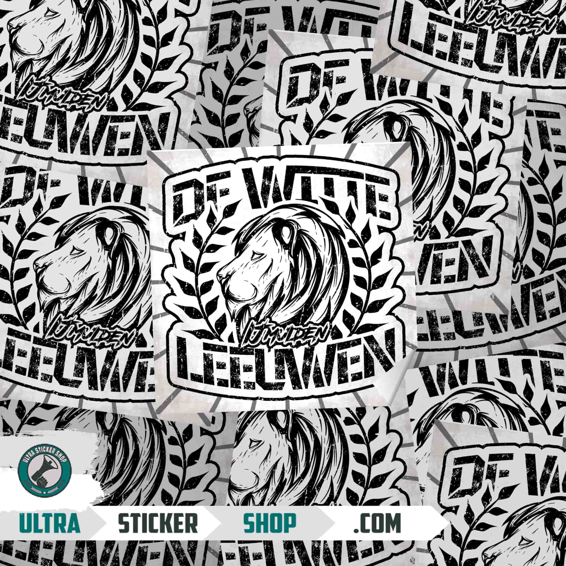 De Witte leeuwen Stickers