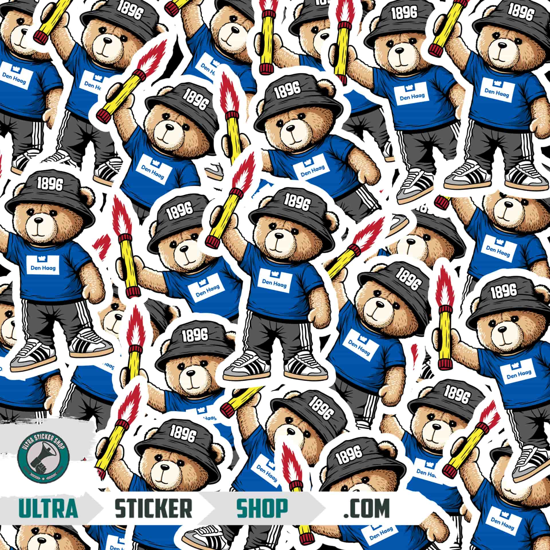 Den Haag 1896 bear Stickers
