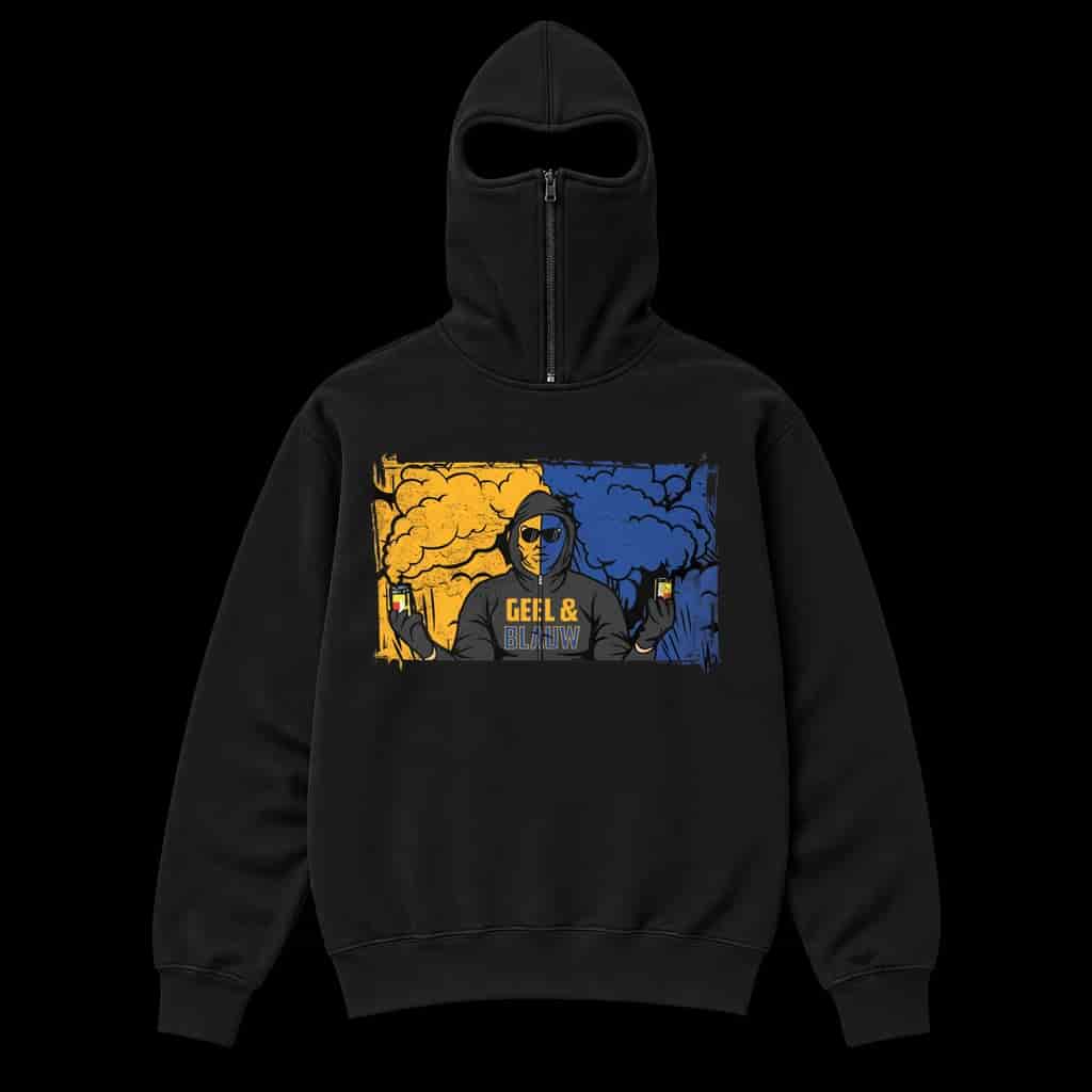 Geel & Blauw Ninja Hoodie
