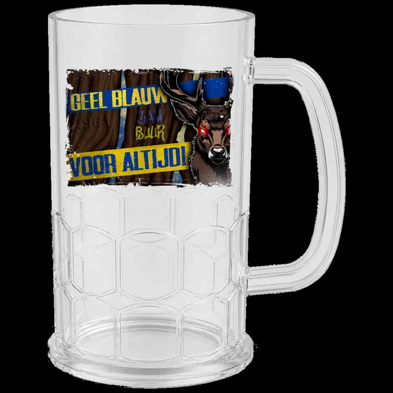 Geel blauw voor altijd Bierpul