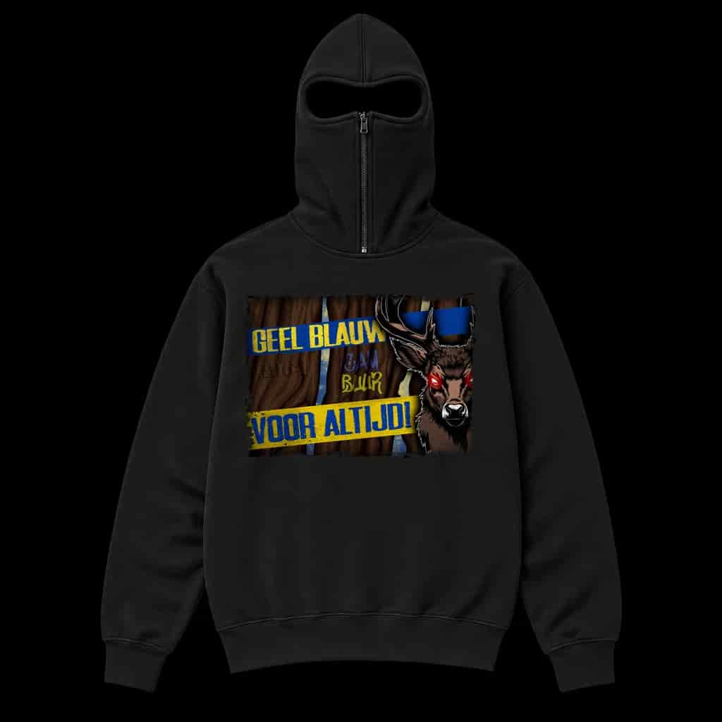 Geel blauw voor altijd Ninja Hoodie
