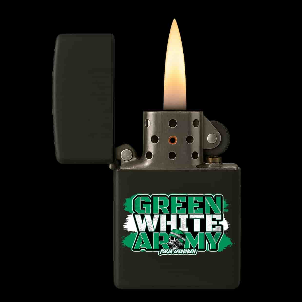 Green white army Aansteker