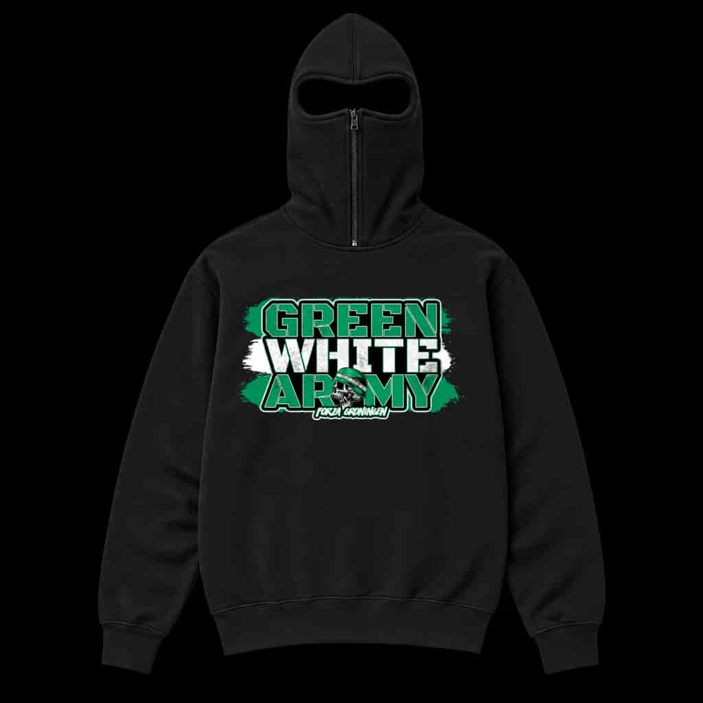 Green white army Ninja Hoodie
