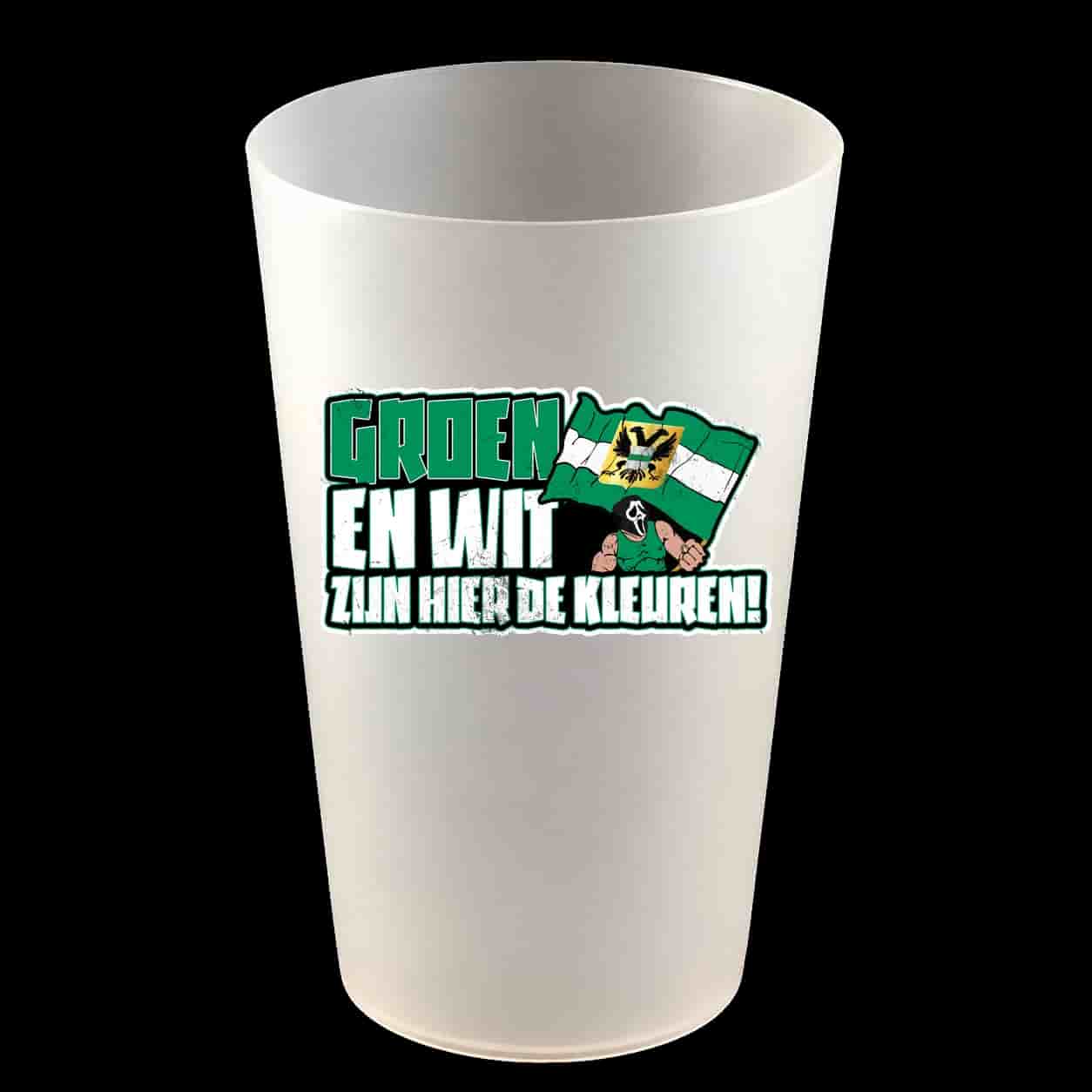 Groen en wit zijn hier de kleuren Hardcup